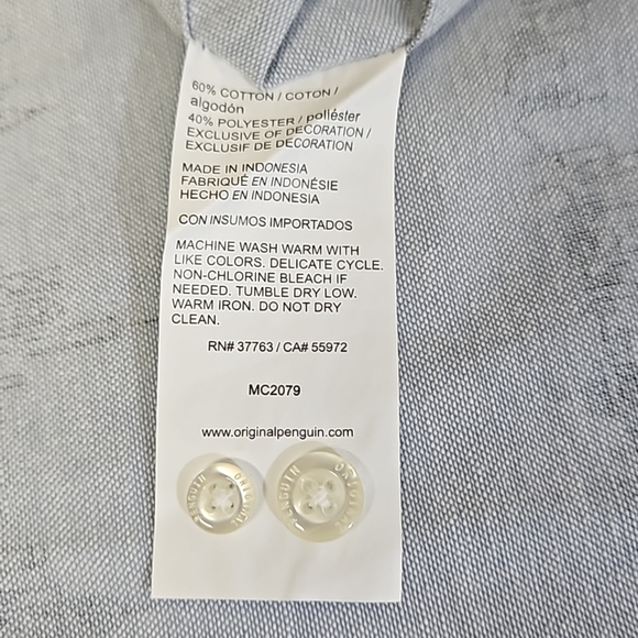 Penguin Heritage slim-fit men's city striped button down shirt size large - Picture 11 of 12